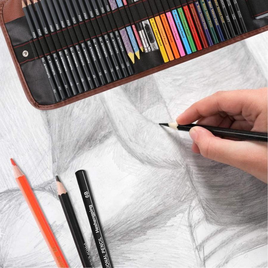 Sketching Pencil Set Drawing Pen Charcoal Sketch Kit Cover Graphite Pencils｜tactshop｜03