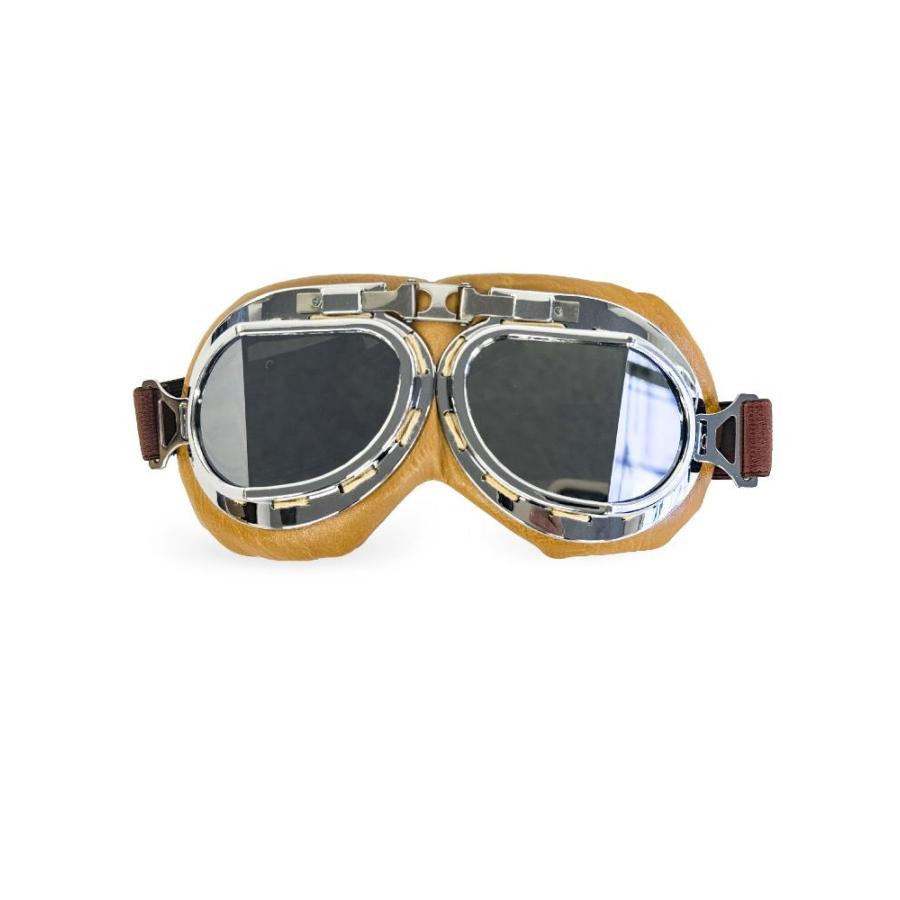 CRG Sports ヴィンテージ飛行機パイロットスタイルゴーグル オートバイ