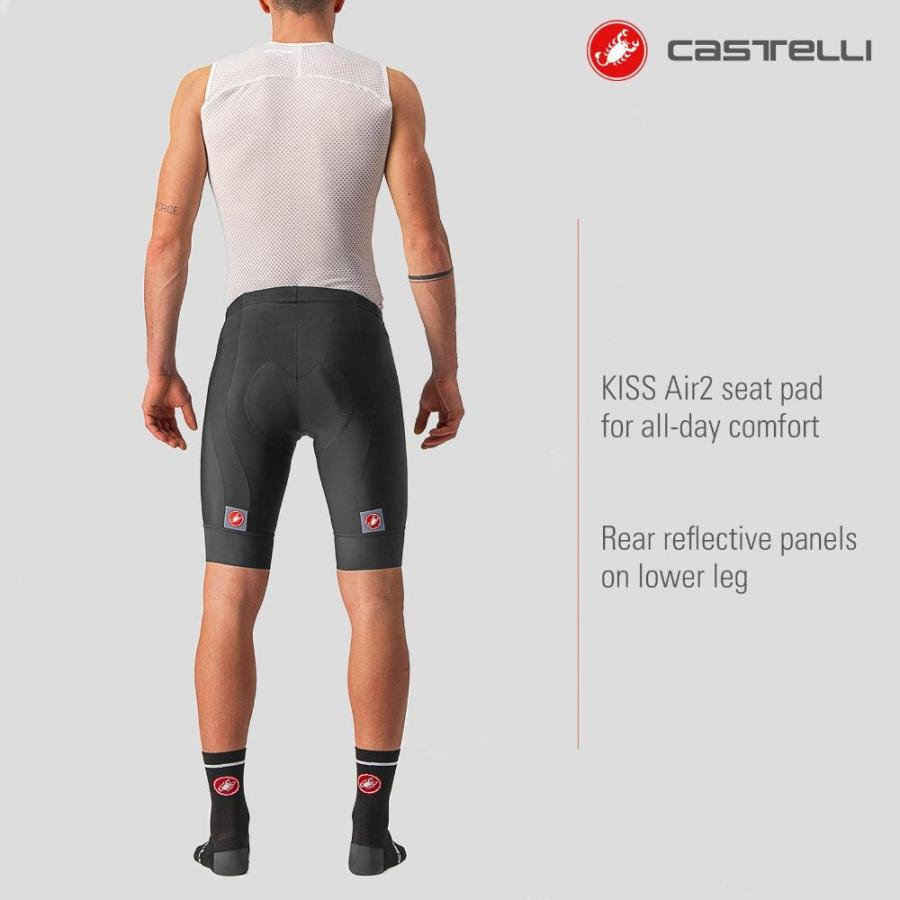 Castelli Cycling Entrata Short for Road and Gravel Biking l Cycling - Black｜tactshop｜03