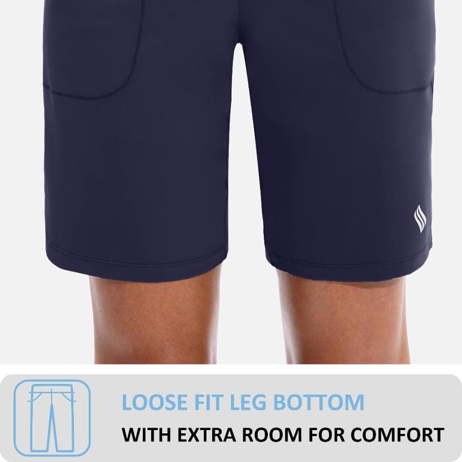 SANTINY Bermuda Shorts for Women with Zipper Pocket Womens High Waisted Lon｜tactshop｜04