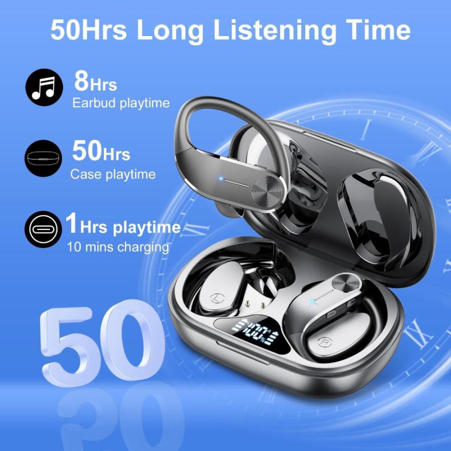 Ear buds Wireless Bluetooth Earbuds Sports 2024 NEW Earhooks Headphones Blu｜tactshop｜02