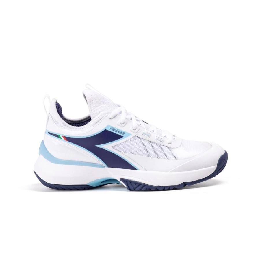 Diadora Women's Finale All Ground Tennis Shoe (White/Blue Print, 9)｜tactshop｜02