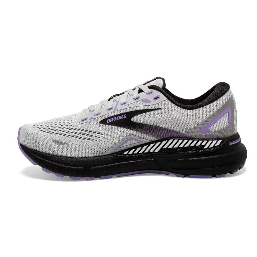 Brooks Women’s Adrenaline GTS 23 Supportive Running Shoe - Grey/Black/Purpl｜tactshop｜05