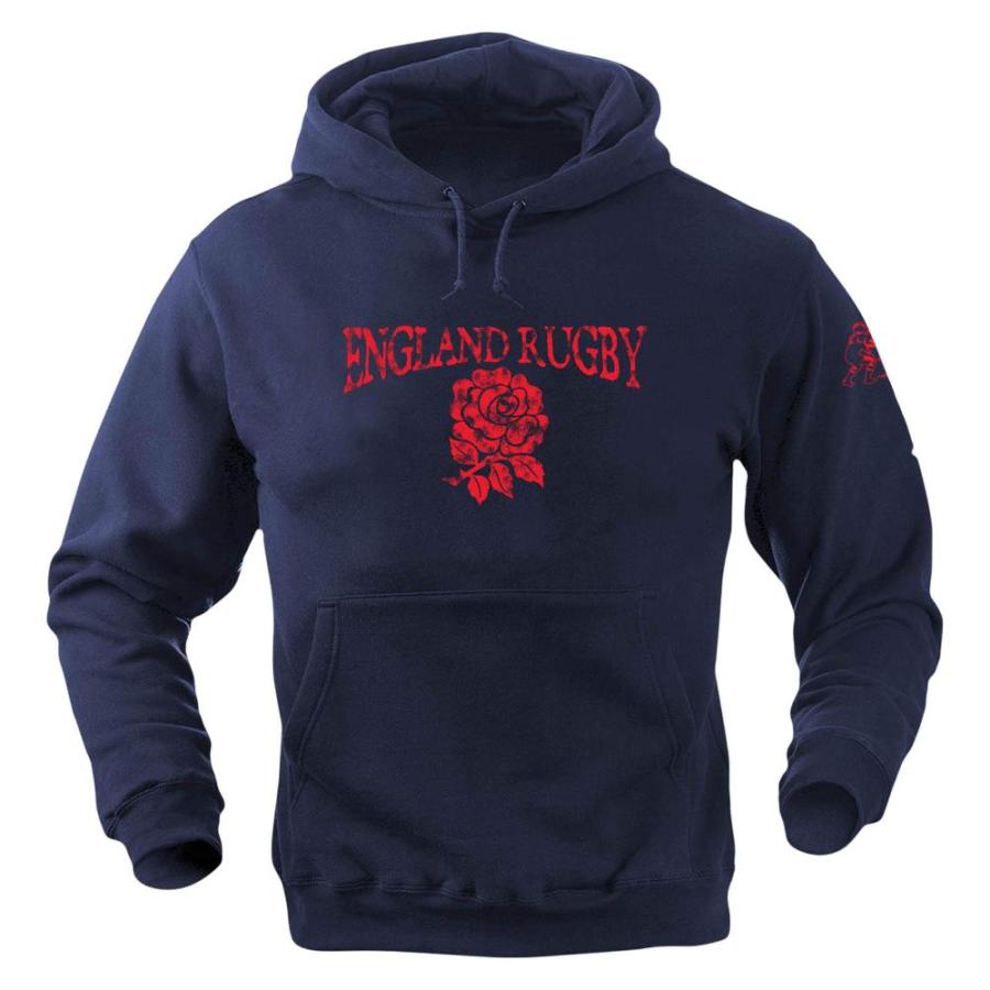 England Rugby Logo Hooded Sweatshirt (Navy) (XXX-Large) | 