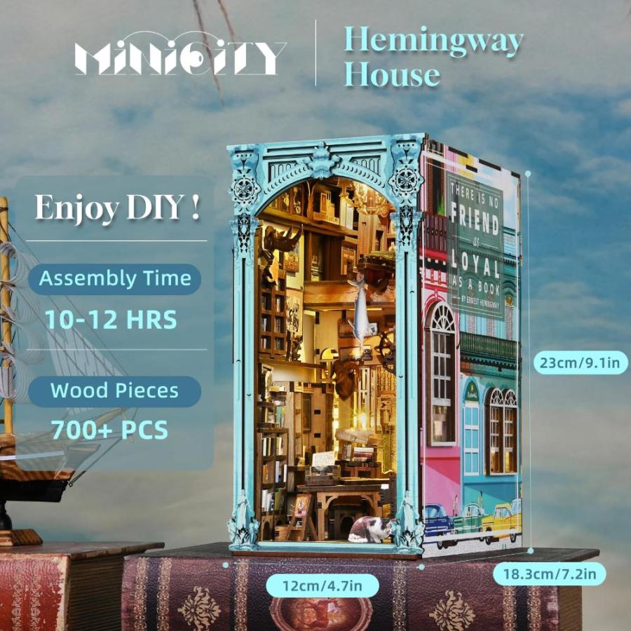 MiniCity ブックヌークキット DIYミニチュアドールハウスブック