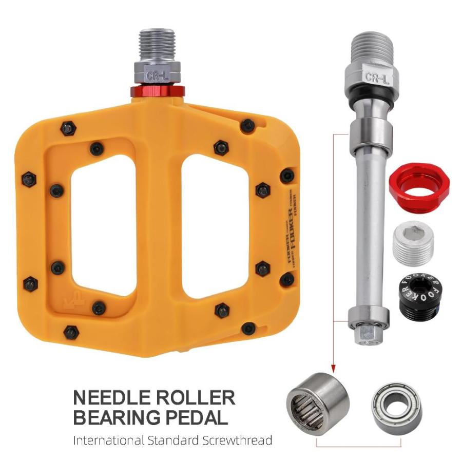 FOOKER MTBペダル マウンテンバイクペダル 3ベアリング