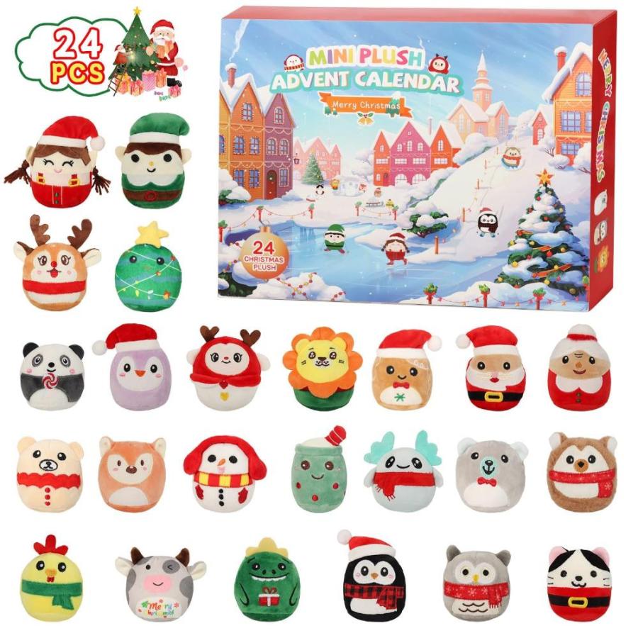 並行輸入品】アドベントカレンダー 2024 かわいいぬいぐるみ付き - 24