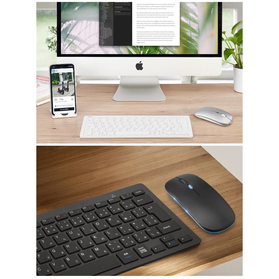 ワイヤレス キーボード ワイヤレスマウス セット Bluetooth5.2 iPad キーボード 無線 日本語配列 軽量 小型 jis配列 iPhone mac ios android Windows 対応 |  | 20