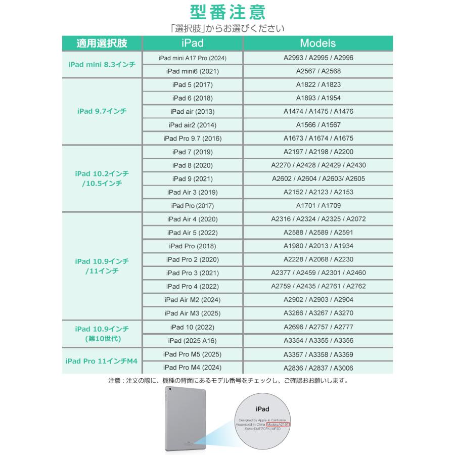 iPad キーボード ケース+Bluetoothマウス2点セット iPad A16 第11世代 第10世代 第9世代 10.2インチ iPad Air 11インチ M3 M2 iPad Pro 11インチ M5 M4 | EWIN | 27