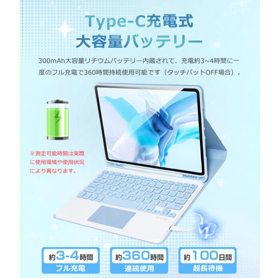 タッチパッド搭載 iPad キーボード ケース iPad A16 第11世代 iPad 10.9インチ 第10世代 iPad Air 11インチ M3 M2 第9世代 10.2インチ iPad Pro 11インチ M5 M4 | EWIN | 16
