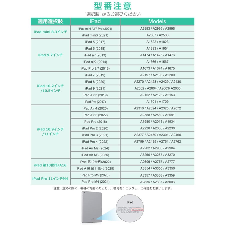 iPad キーボード ケース iPad A16 11世代 第10世代 10.9 インチ 第9世代 10.2 iPad Air M2 M3 11インチ iPad Pro 11インチ M4 M5タッチパ ッド搭載 着脱式 | EWIN | 24
