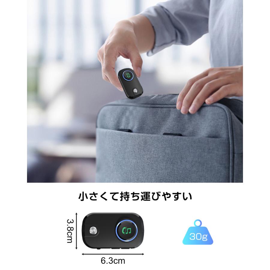 一台三役 Bluetooth5.3 トランスミッター レシーバートランシーバー 送信機 受信機 音声アシスタント ハンズフリー通話 高音質 低遅延 無線 車 |  | 07