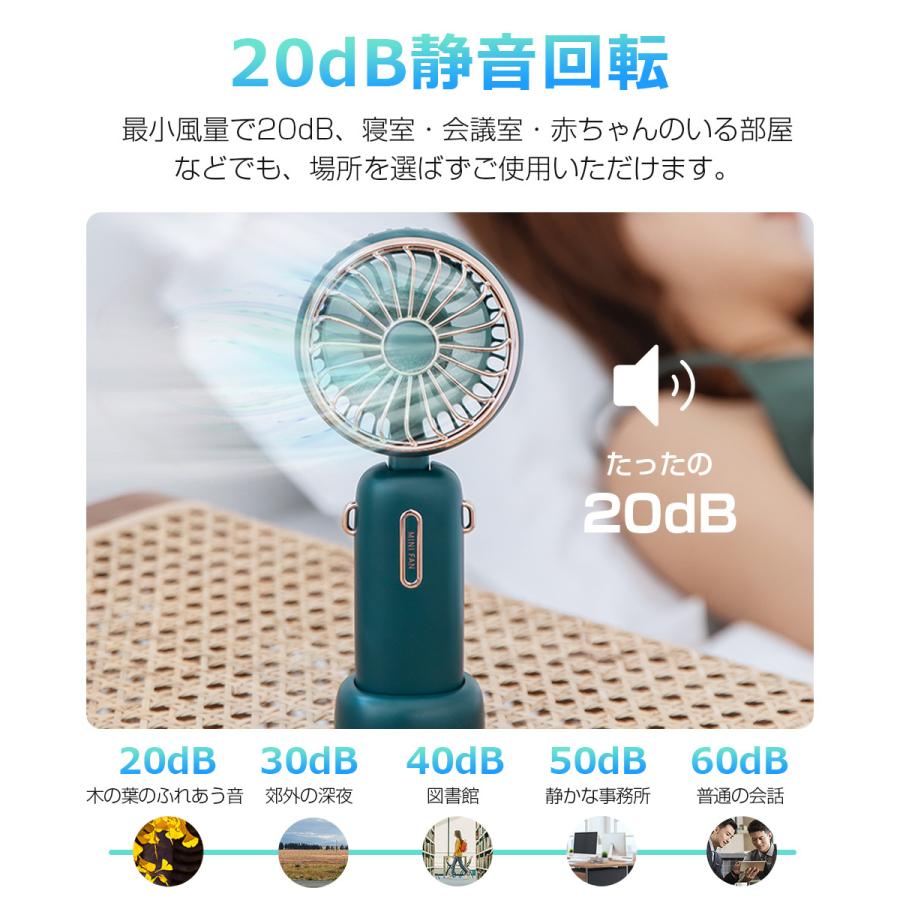 USB扇風機 手持ち 卓上扇風機 首掛け風機 強力 ミニ扇風機 ハンディファン 静音 小型 携帯扇風機 ミニファン 4800mAh大容量 3段階風量 32時間連続稼動 |  | 10