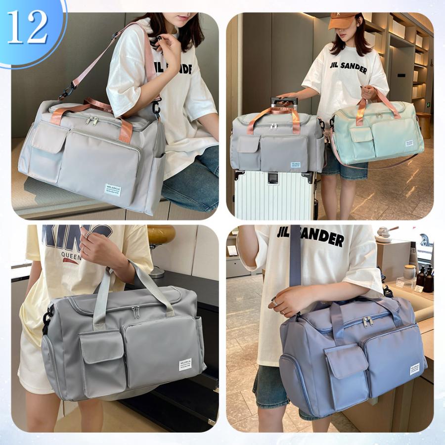 【7つポケット】ボストンバッグ レディース メンズ 4WAY 旅行バッグ カバン  大容量 キャリーオンバッグ スポーツバッグ 乾湿分離 シューズ収納 機内持ち込み |  | 29