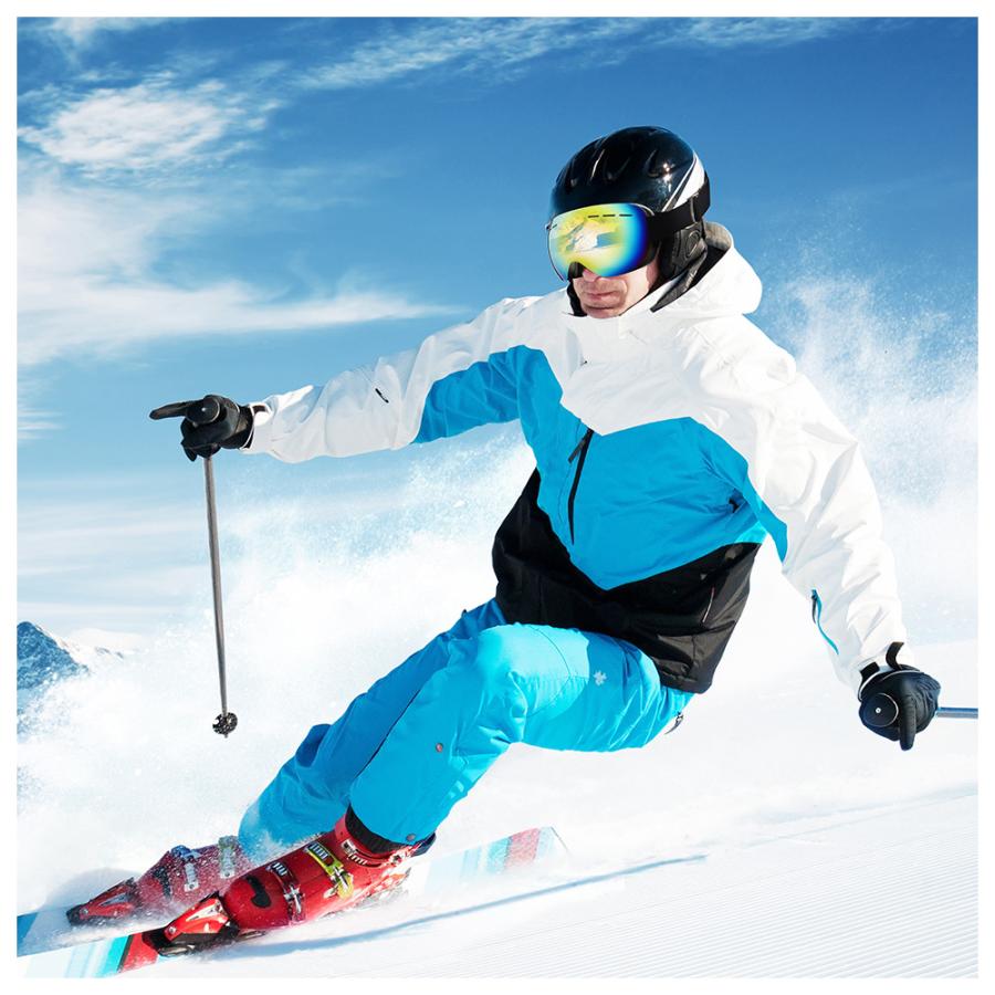 スノーボード スキー ゴーグル 収納袋付 スノーゴーグル ダブルレンズ UVカット 紫外線カット スノーボードゴーグル スノボゴーグル レボミラー スキーウェア |  | 18