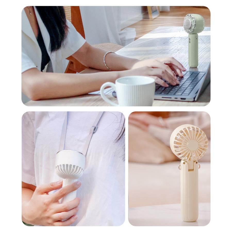 【冷却プレート付き】扇風機 卓上扇風機 手持ち 首掛け 掛ける 強力 冷感 ミニ扇風機 ハンディファン クーラー 静音 小型 冷風 デジタル表示 携帯扇風機 大容量 |  | 17