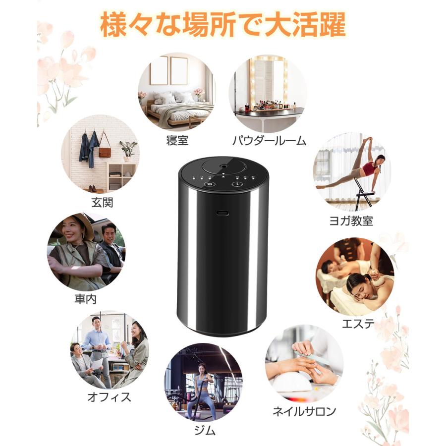 【20mlボルト付き】アロマディフューザー 水なし 車 ディフューザー 噴霧式 木目調 ネブライザー式 芳香剤 コードレス 3段階ミスト量調整 消臭剤 トイレ 静音 |  | 19