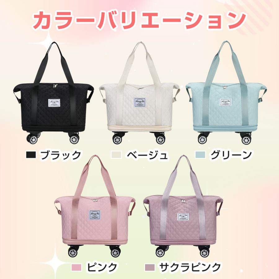 【4輪キャスター付き】ボストンバッグ レディース メンズ 4WAY 2層拡張できる 旅行バッグ カバン大容量 キャリーオンバッグ 折り畳み トラベルバッグ 修学旅行 |  | 22