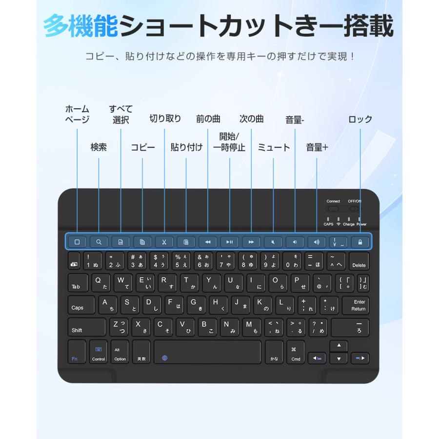 iPad A16 iPad 第10世代 10.9インチ キーボードケース 第9世代 10.2インチ iPad Air M2 M3 11インチ M4 M5カバー着脱式 日本語配列 Bluetooth キーボード | EWIN | 17