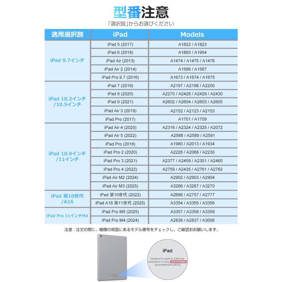 iPad A16 iPad 第10世代 10.9インチ キーボードケース 第9世代 10.2インチ iPad Air M2 M3 11インチ M4 M5カバー着脱式 日本語配列 Bluetooth キーボード | EWIN | 19