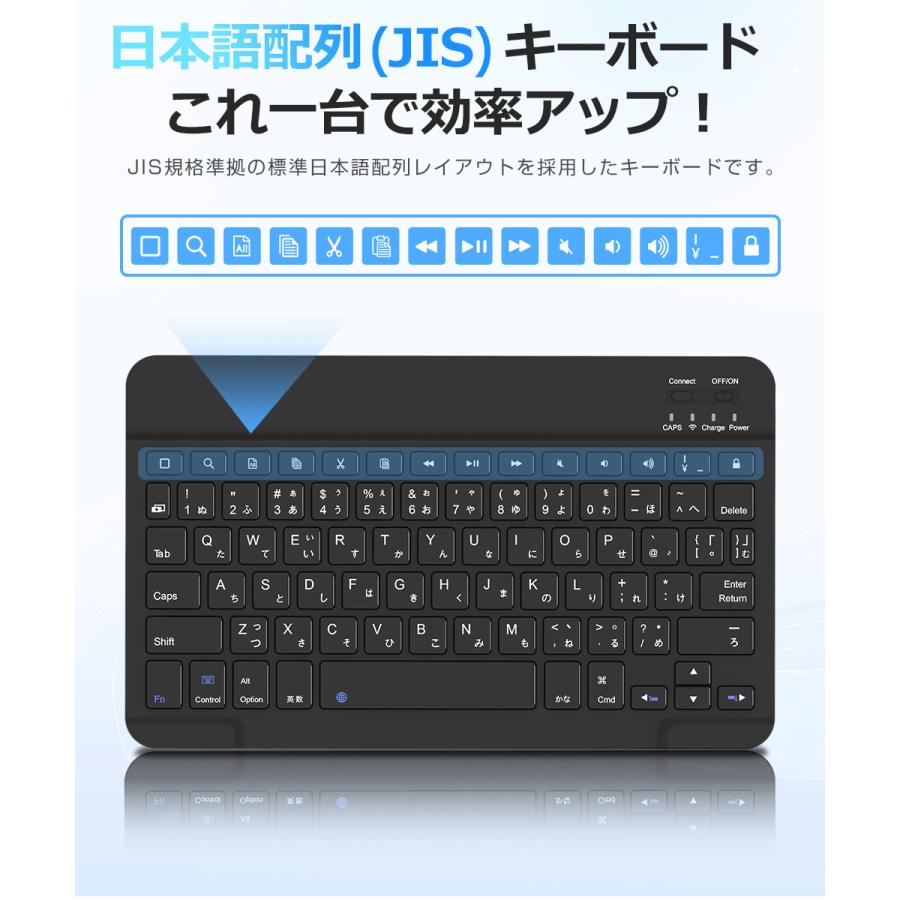 iPad A16 iPad 第10世代 10.9インチ キーボードケース 第9世代 10.2インチ iPad Air M2 M3 11インチ M4 M5カバー着脱式 日本語配列 Bluetooth キーボード | EWIN | 06