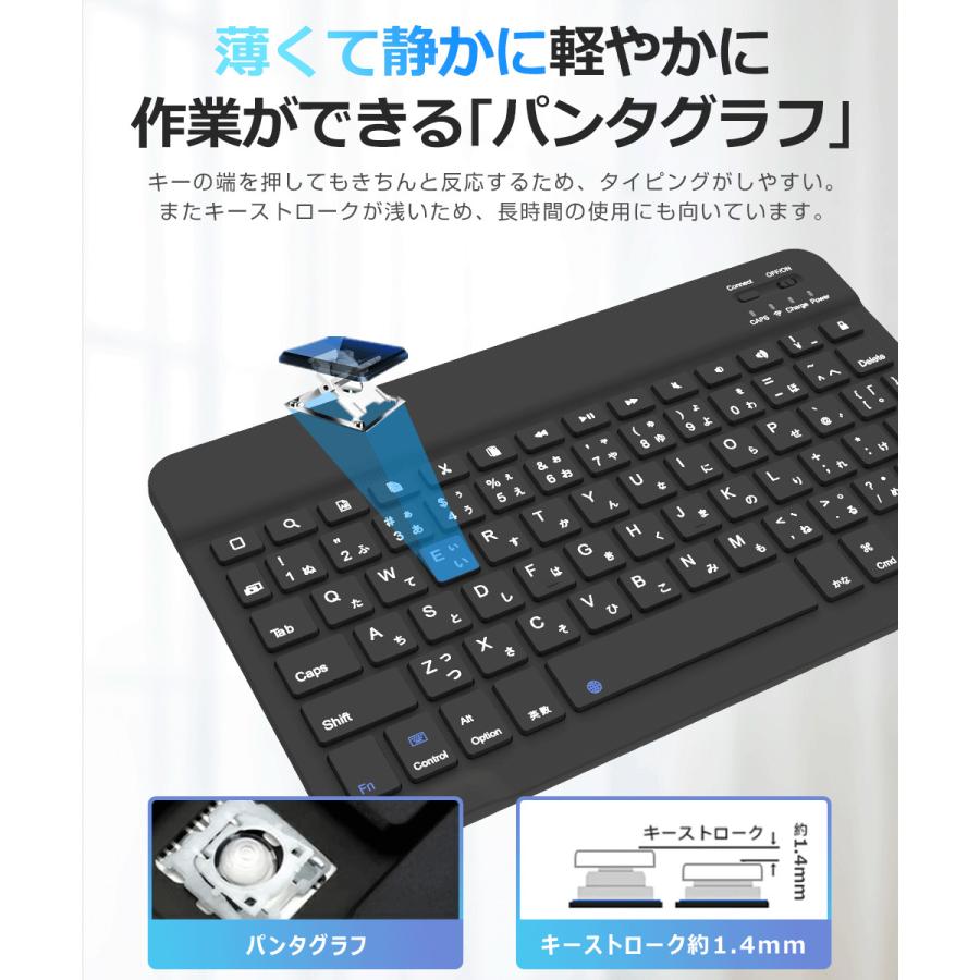 iPad A16 iPad 第10世代 10.9インチ キーボードケース 第9世代 10.2インチ iPad Air M2 M3 11インチ M4 M5カバー着脱式 日本語配列 Bluetooth キーボード | EWIN | 08