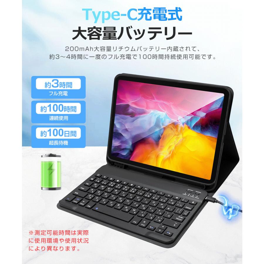 iPad A16 iPad 第10世代 10.9インチ キーボードケース 第9世代 10.2インチ iPad Air M2 M3 11インチ M4 M5カバー着脱式 日本語配列 Bluetooth キーボード | EWIN | 12