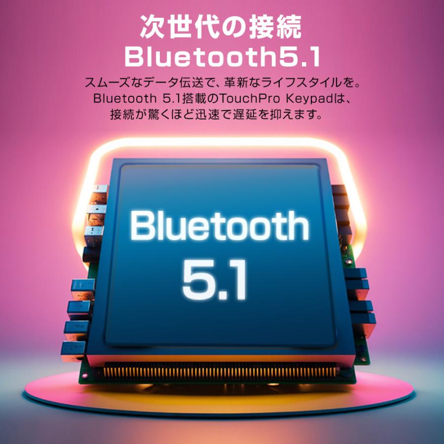 ワイヤレステンキー タッチパッド付き テンキー Bluetooth テンキーボード 無線 電卓 23キー 数字 折りたたみ Type-C充電 2台同時接続 numlock連動 3つシステム |  | 06