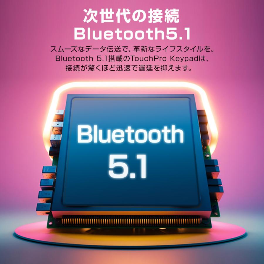 ワイヤレステンキー タッチパッド付き テンキー Bluetooth テンキーボード 無線 電卓 23キー 数字 折りたたみ Type-C充電 2台同時接続 numlock連動 3つシステム |  | 07