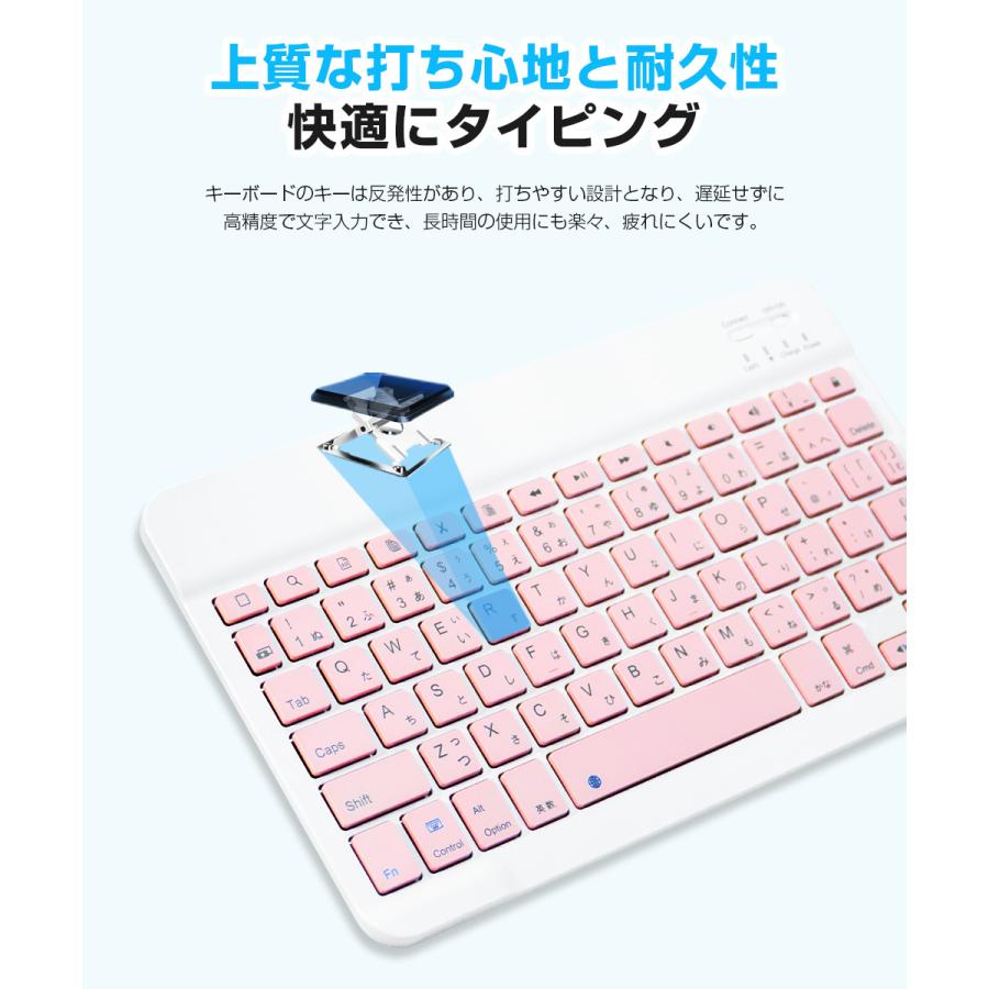 Bluetooth キーボード 日本語配列 iPad Air 13インチ 11インチ M2 iPad 第10世代 第9世代 10.2インチ iPad Pro 13インチ 11インチ M4対応 ワイヤレスキーボード |  | 08