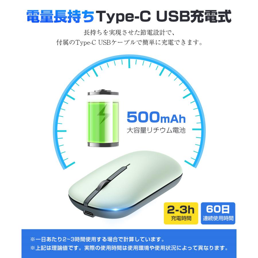 4つDPIモード ワイヤレス マウス Bluetooth マウス 充電式 超薄型 静音 2.4GHz 光学式 無線 高精度 軽量 パソコン PC/iPad/Mac/Windows/Laptopに対応 おしゃれ |  | 12