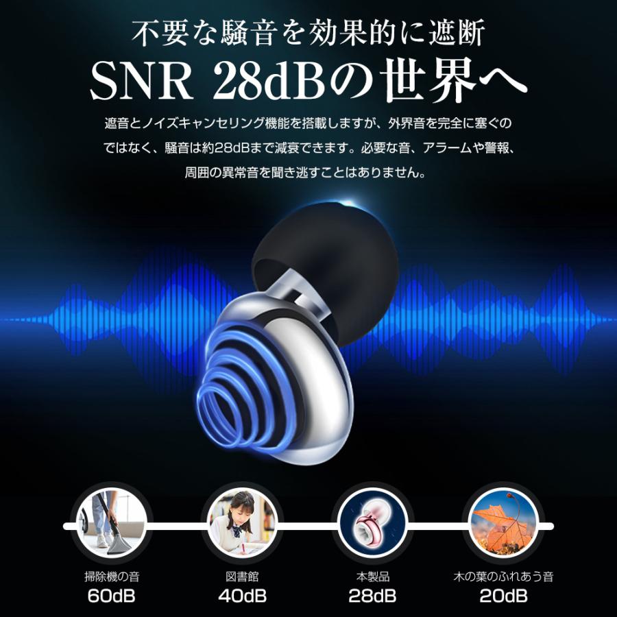 耳栓 睡眠用 イヤープラグ 遮音 みみせん ライブ 28dB低減 収納ケース付き S/M/L イヤーチップ 3セット 防音 ノイズキャンセリング 聴覚過敏 シリコン 水洗い |  | 10