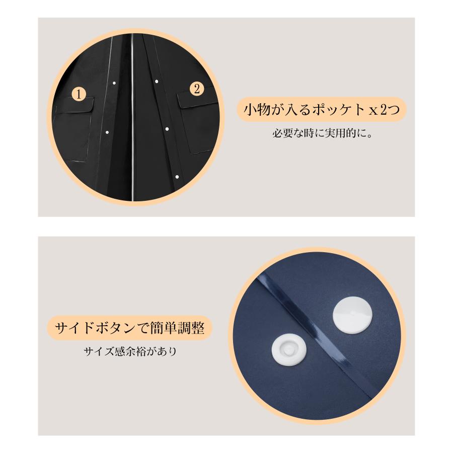 レインコート 自転車 レディース メンズ レインバイザー付き 二重ツバ レインポンチョ ロング丈 前開き レインウェア リュック対応 収納式手袋 ポケットあり |  | 14