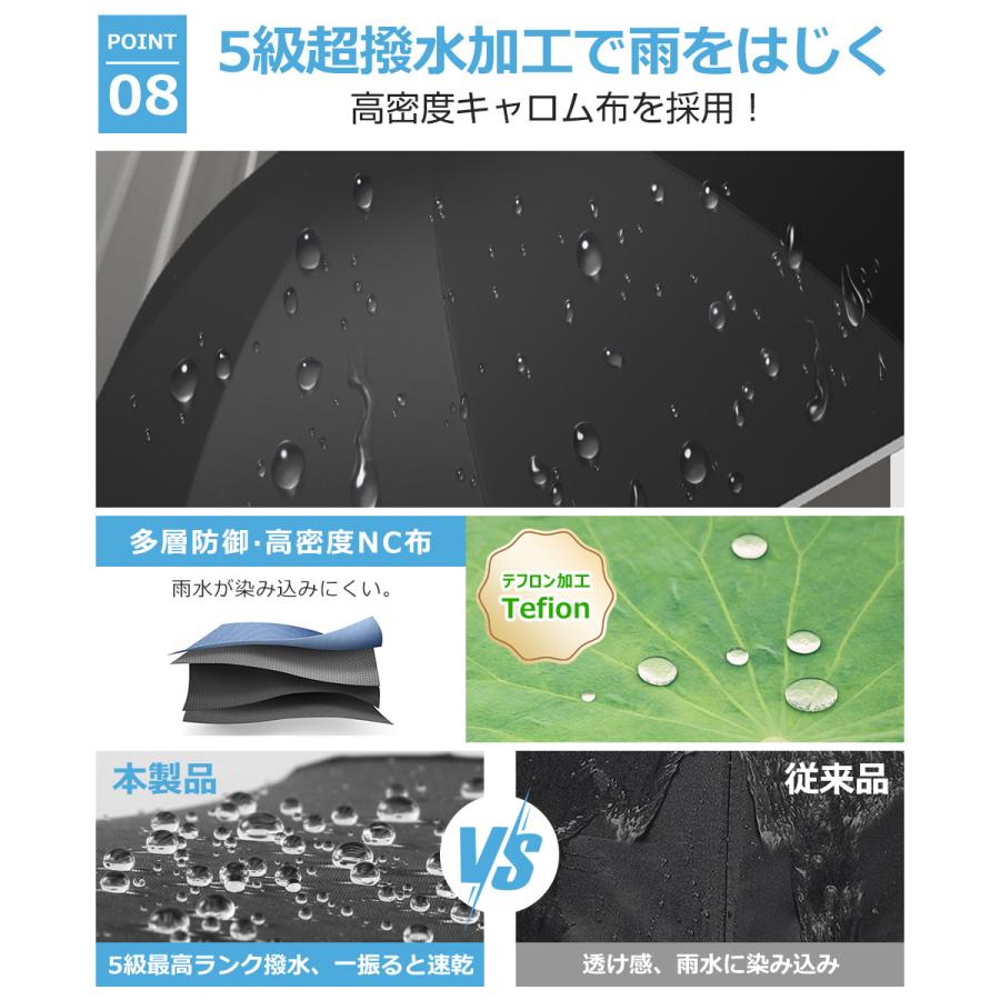 折りたたみ傘 メンズ レディース 自動開閉 雨傘 ワンタッチ 折り畳み傘 50本骨 完全遮光 大きめ 晴雨兼用 日傘 紫外線 UVカット UPF50+ 逆さ傘 頑丈 丈夫 |  | 13