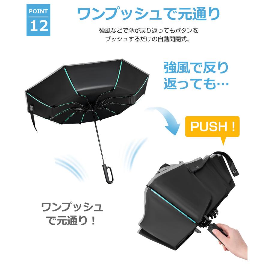 折りたたみ傘 メンズ レディース 自動開閉 雨傘 ワンタッチ 折り畳み傘 50本骨 完全遮光 大きめ 晴雨兼用 日傘 紫外線 UVカット UPF50+ 逆さ傘 頑丈 丈夫 |  | 17