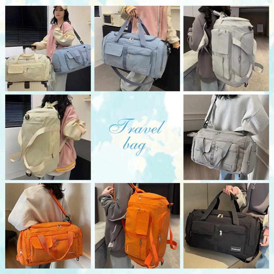 ボストンバッグ レディース メンズ 5WAY 12つポケット バックパック 旅行バッグ 大容量 旅行カバン キャリーオンバッグ 折り畳み トラベルバッグ 修学旅行 |  | 22