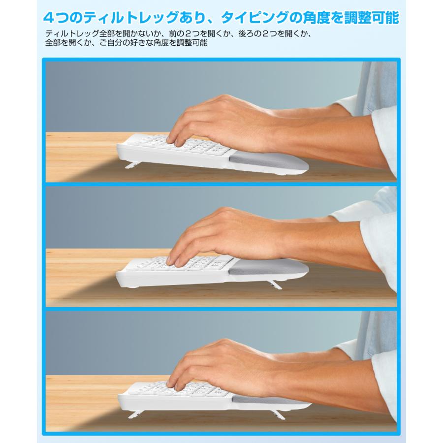 エルゴノミクス キーボード Bluetoothキーボード 2.4Ghz+Bluetooth両対応 日本語配列 ワイヤレスキーボード 無線 テンキー付き フルサイズ 左右分離型 人間工学 |  | 06