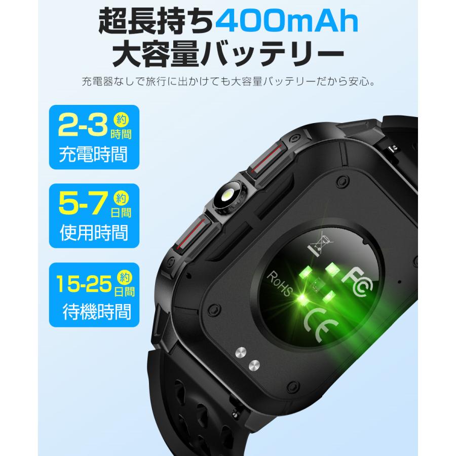 スマートウォッチ メンズ Bluetooth通話 2.01インチ曲面 血中酸素 心拍 歩数 カロリー 健康管理 着信通知 3ATM防水 リストバンド 腕時計 睡眠 400mAh大容量 |  | 15