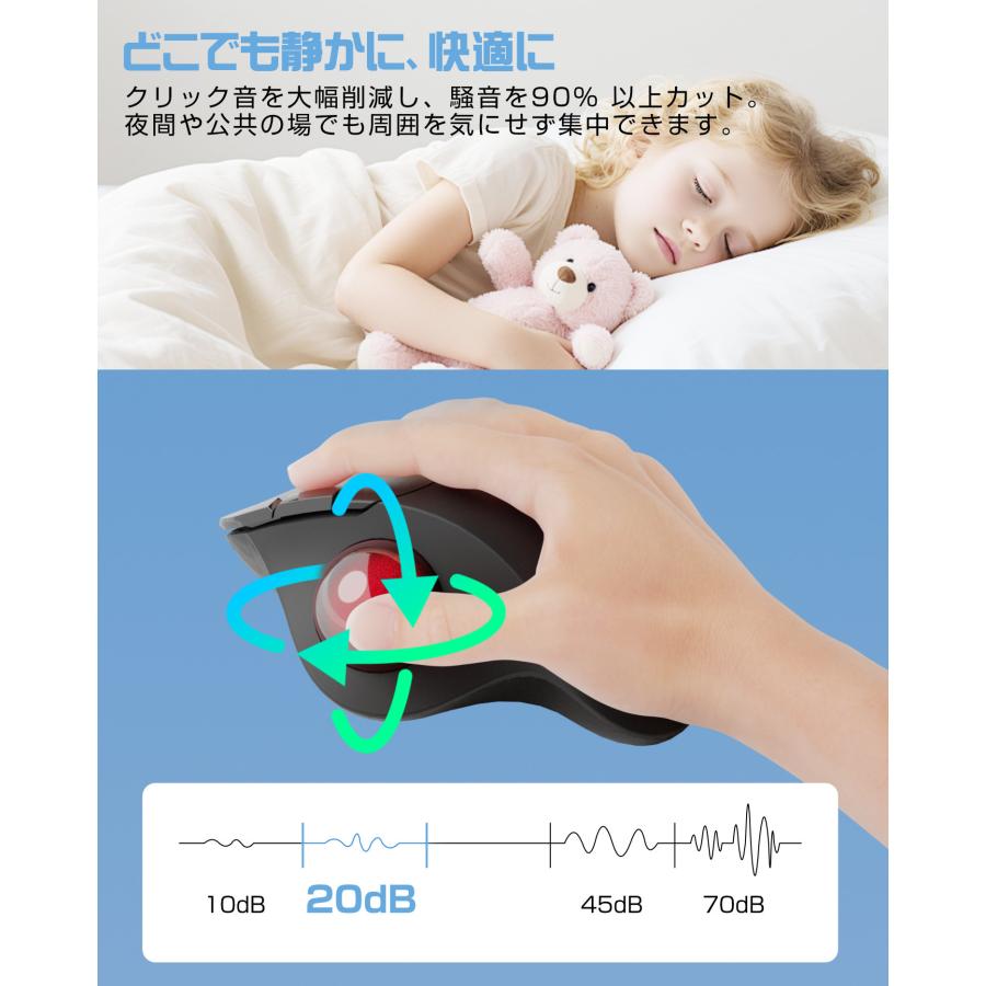 フィリップス ワイヤレスマウス トラックボール 静音 Bluetooth+2.4GHz接続 3台同時接続 無線 マウス  5段階DPI 人間工学 7ボタン 進む/戻るボタン Philips |  | 08
