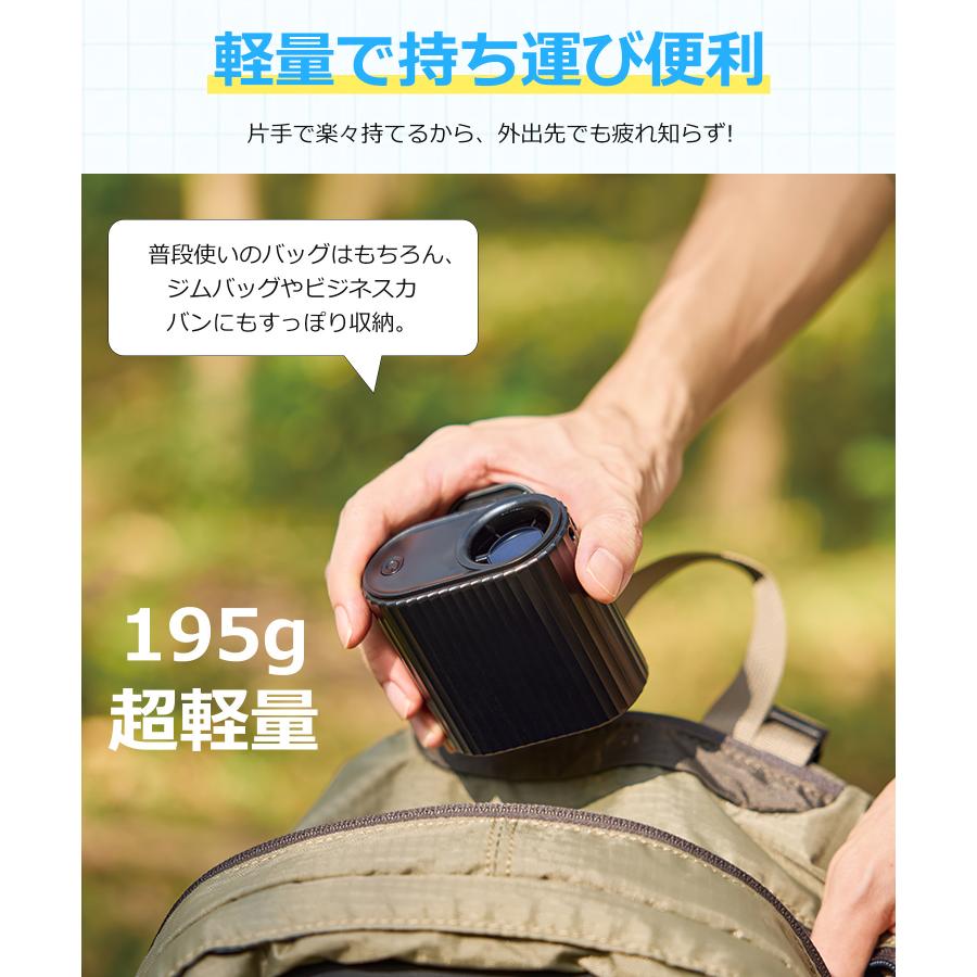 腰掛け扇風機 強力 首掛け扇風機 100段階風量 ストラップ付き ベルトファン LED残量表示 USB扇風機 静音 手持ち扇風機 Type-C充電式 卓上扇風機 携帯扇風機 |  | 14