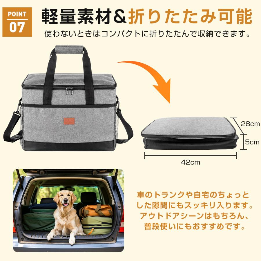 クーラーバッグ 保冷バッグ 大容量 35L クーラーボックス 折りたたみ ソフトクーラーバッグ 超強力 保温バッグ 自立 レジカゴバッグ 肩かけベルト付 |  | 14