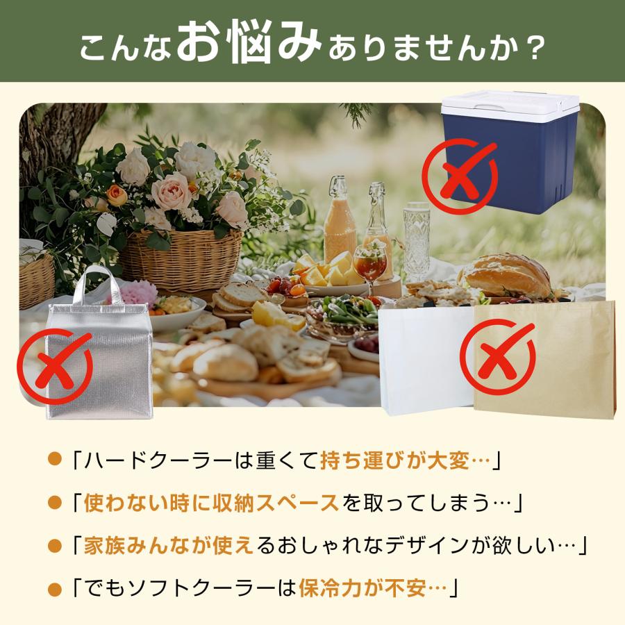 クーラーバッグ 保冷バッグ 大容量 35L クーラーボックス 折りたたみ ソフトクーラーバッグ 超強力 保温バッグ 自立 レジカゴバッグ 肩かけベルト付 |  | 05