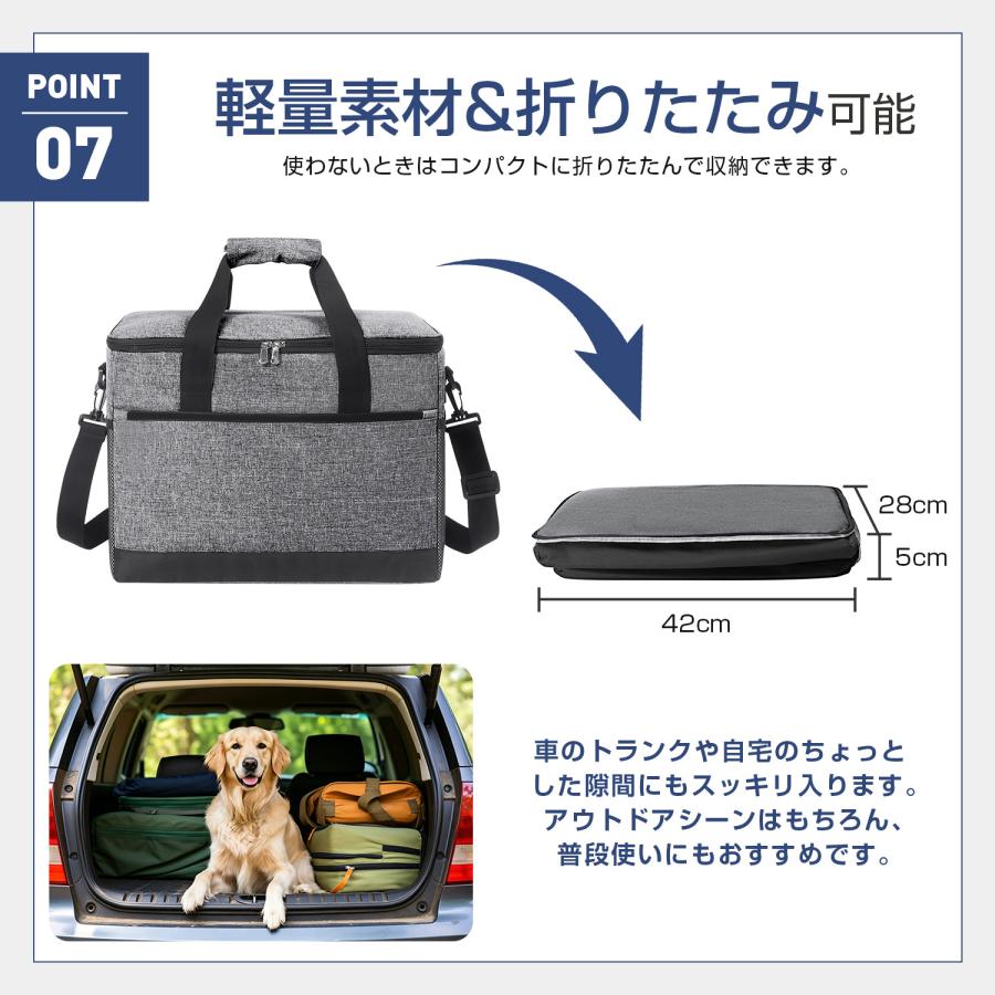 クーラーバッグ 保冷バッグ 大容量 35L 3WAY クーラーボックス 折りたたみ ソフトクーラーバッグ 超強力 保温バッグ 自立 レジカゴバッグ 肩かけベルト付 |  | 14