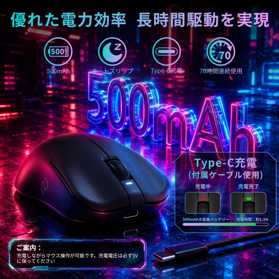 フィリップス ゲーミングマウス Bluetooth 2.4GHz Type-C有線 ワイヤレスマウス 16000DPI 6段階DPI 無線 マウス 充電式 6個ボタン Windows Android iOS Mac対応 |  | 07