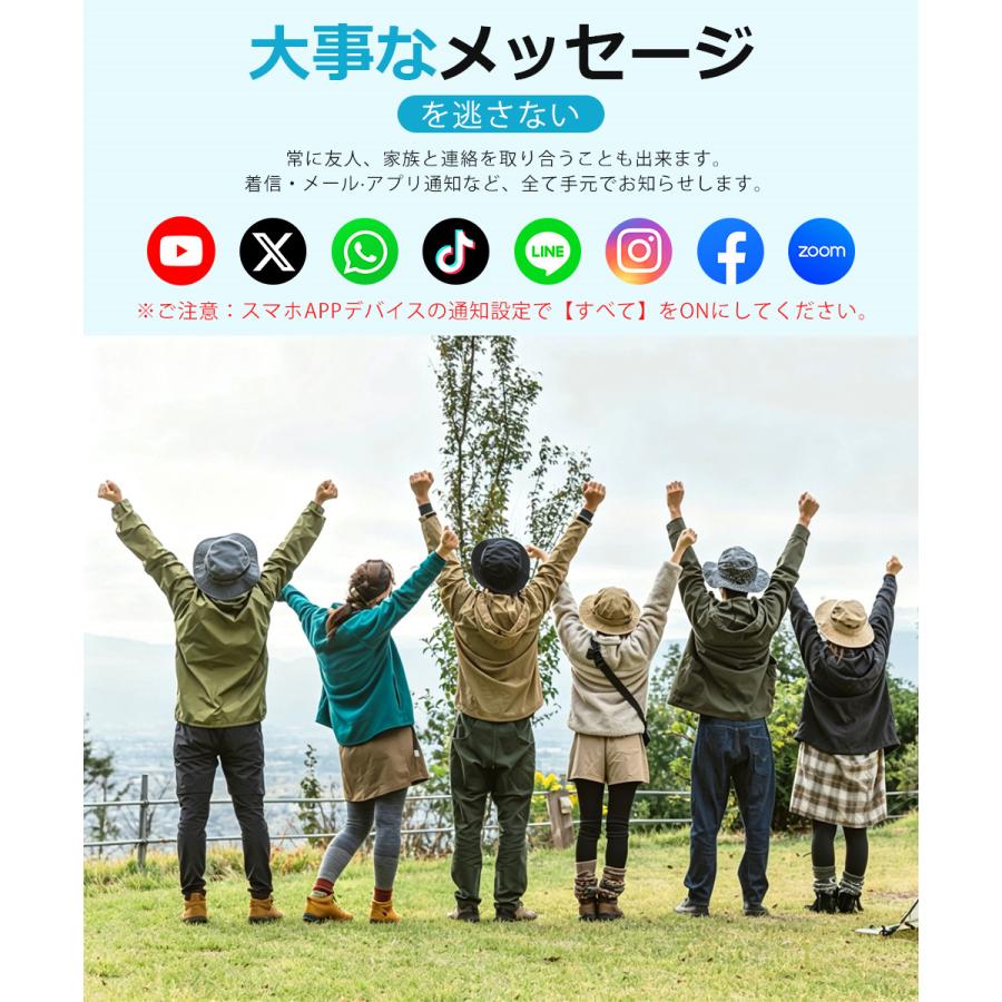 スマートウォッチ メンズ Bluetooth通話 2.01インチ 1200mAh大容量バッテリー 血中酸素 心拍 歩数 カロリー 健康管理 着信通知 IP68防水 腕時計 QS38 |  | 14