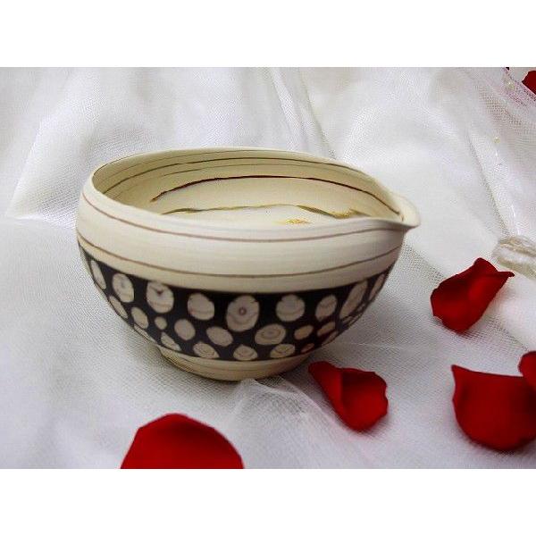 湯冷まし　常滑焼　憲児作　黒水玉カット練り込み　スープカップ　和陶器 | 