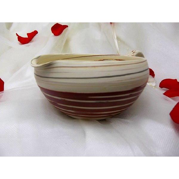 湯冷まし　常滑焼　憲児作　赤ボーダー練り込み　スープカップ | 