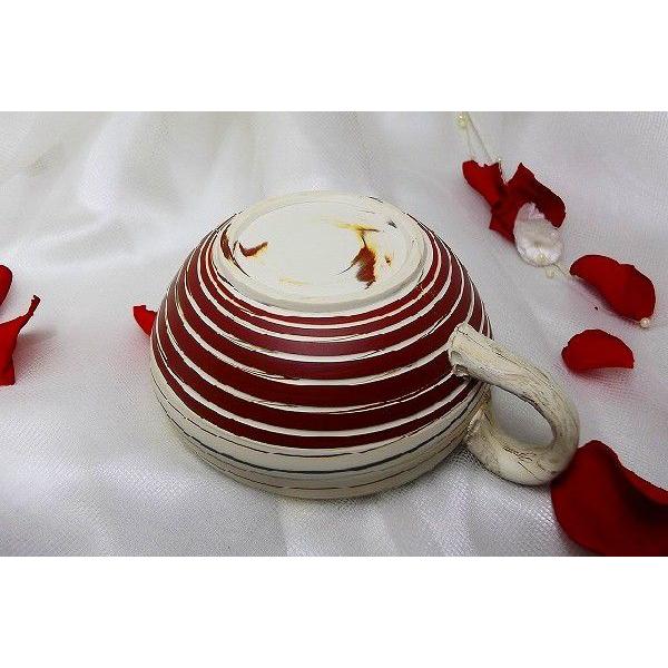 湯冷まし　常滑焼　憲児作　赤ボーダー練り込み　スープカップ |  | 01