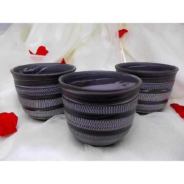 常滑焼憲児作 黒練りセンダン練り込み湯呑,和陶器 | 