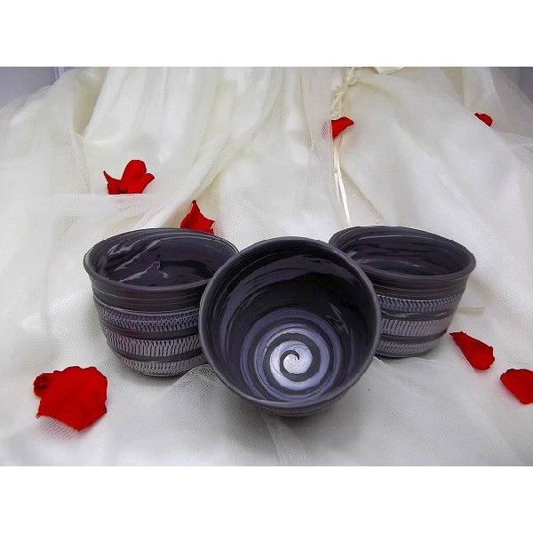 常滑焼憲児作 黒練りセンダン練り込み湯呑,和陶器 |  | 02